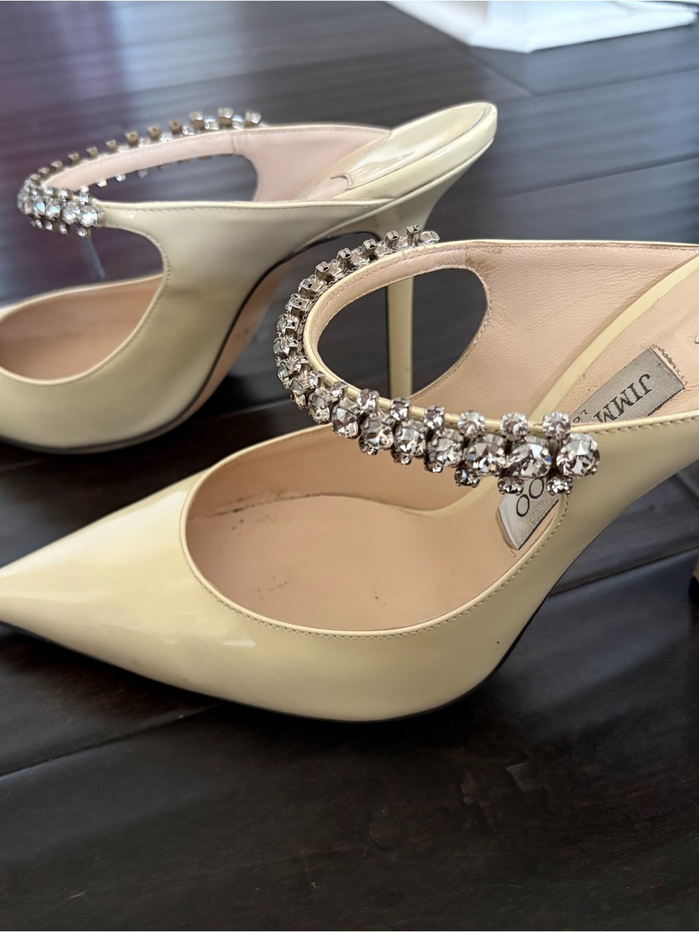Jimmy Choo Bing 100 Ivory Heels - Picture 5 of 8